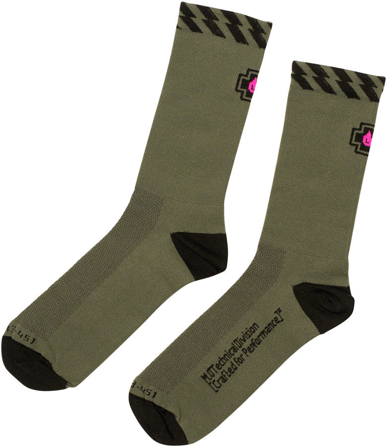 Muc-Off Tech Rider Socks - Green US 7-9