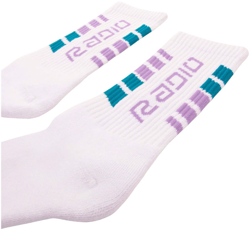 Radio Raceline Team Socks - White/Purple/Teal