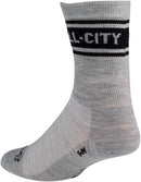 All-City Classic Wool Sock - Gray Black Small/ Medium
