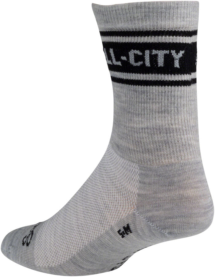 All-City Classic Wool Sock - Gray Black Small/ Medium
