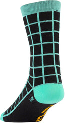 All-City Club Tropic Socks - 6" Black Goldenrod Teal Large/X-Large