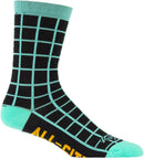 All-City Club Tropic Socks - 6" Black Goldenrod Teal Large/X-Large