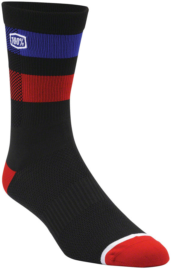 100% Flow Performance MTB Socks - Black Small/Medium