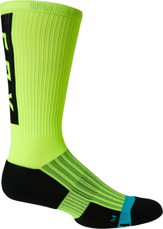 Fox Racing Ranger Cushion Sock - Fluorescent Yellow 10 inch Small/Medium