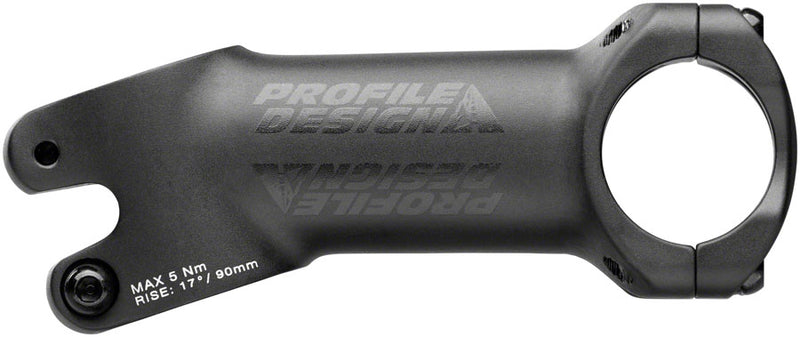 Profile Design 1/Seventeen Stem - 60 mm 31.8 Clamp +/-17 1 1/8" Alloy Black