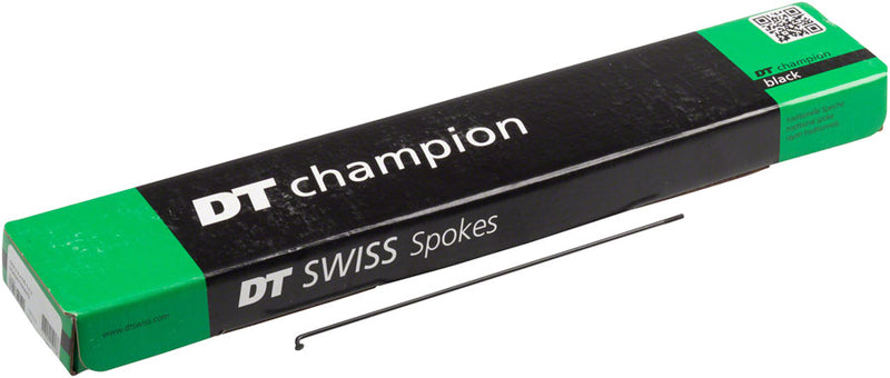 DT Swiss Champion Spoke: 2.0mm 191mm J-bend Black Box of 100