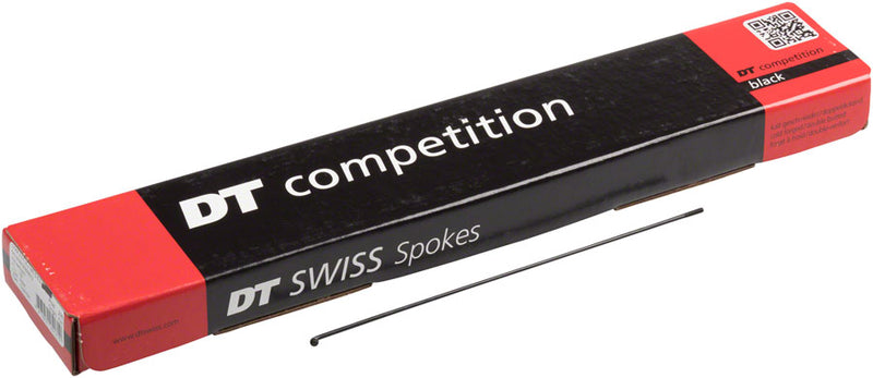 DT Swiss Competition Spoke: 2.0/1.8/2.0mm 244mm J-bend Black Box of 100