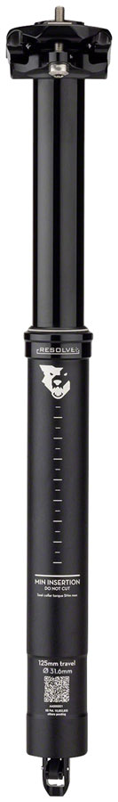 Wolf Tooth Resolve Dropper Seatpost - 31.6 125mm Travel Black