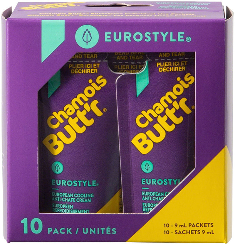 Chamois Butt'r Eurostyle: 0.3oz Packet Box of 10