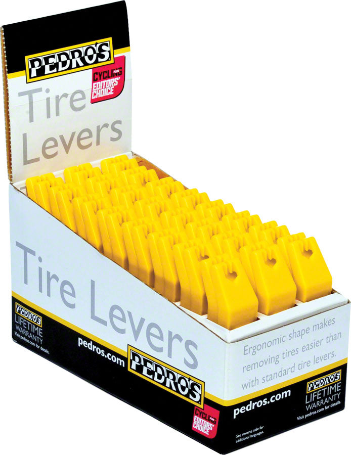 Pedro's Tire Levers 24x2 Pack Tire Lever Counter Display Yellow