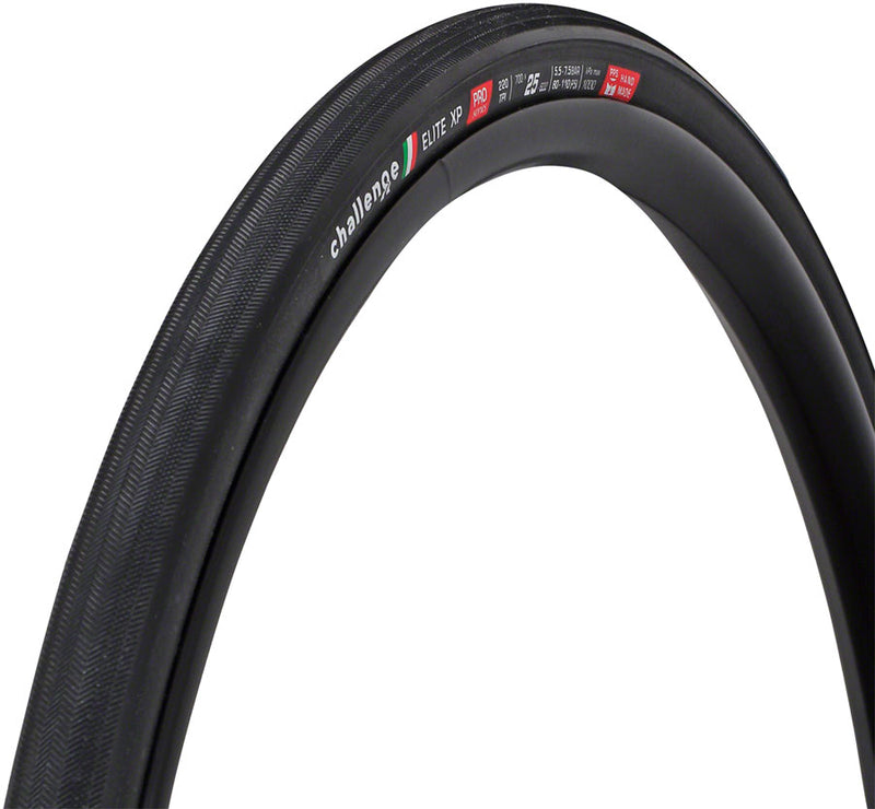 Challenge Elite XP Pro Tire - 700 x 25 Clincher Folding Black Handmade