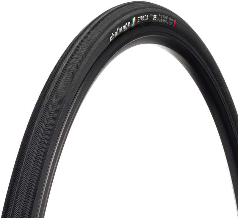 Challenge Strada Race Tire - 700 x 25 Clincher Folding Black