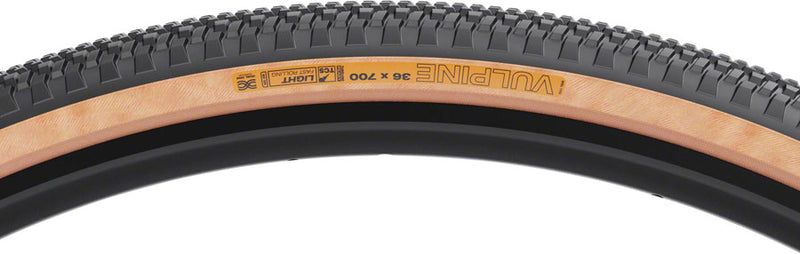 WTB Vulpine Tire - 700 x 36 TCS Tubeless Folding BLK/Tan Light/Fast Rolling Dual DNA