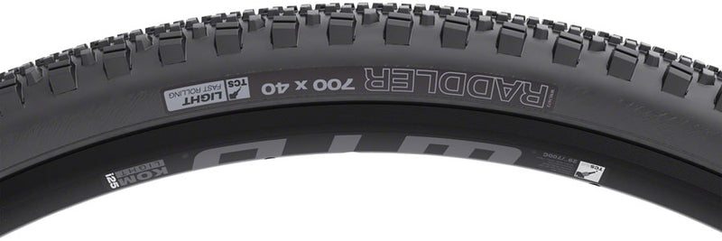 WTB Raddler Tire 700x44C Folding Clincher Dual DNA TCS Light/Fast Rolling 60TPI Black