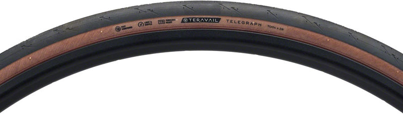 Teravail Telegraph Tire - 700 x 28 Tubeless Folding Tan Light and Supple