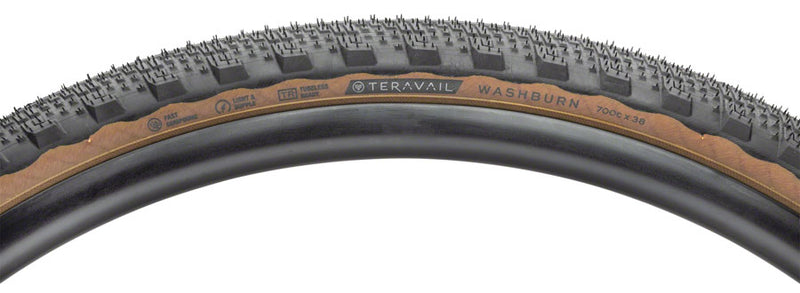 Teravail Washburn Tire - 700 x 38 Tubeless Folding Tan Light and Supple