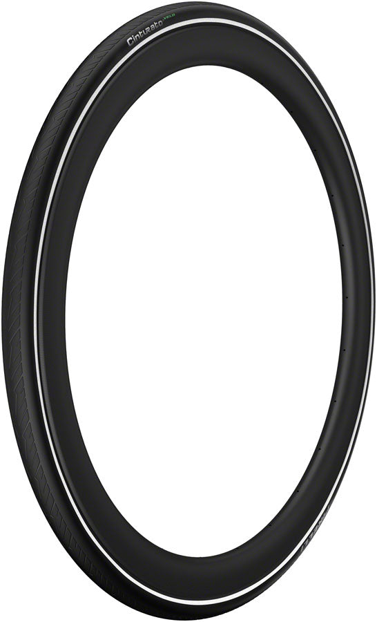 Pirelli Cinturato Velo TLR Reflective Road Tire 700x35C Folding Tubeless Ready SmartNET Silica ArmourTech 60TPI Black
