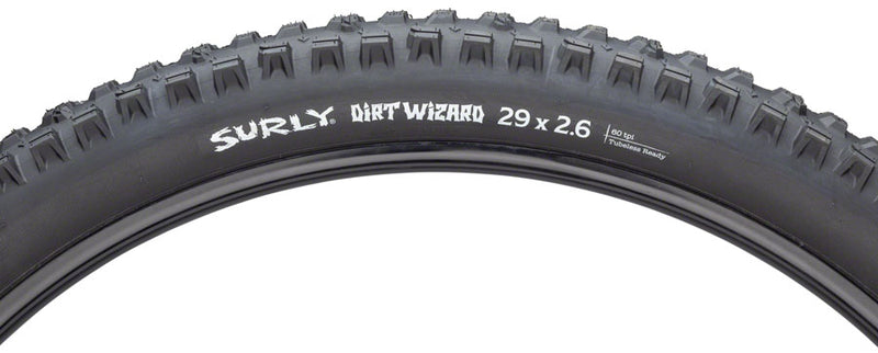 Surly Dirt Wizard Tire - 29 x 2.6 Tubless Folding Black 60tpi