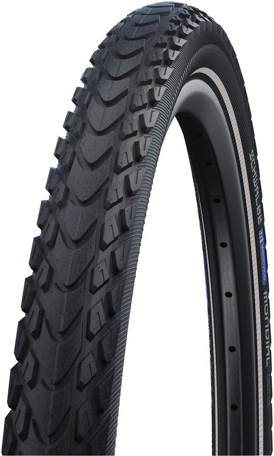 Schwalbe Marathon Mondial Tire - 700 x 35 Clincher Folding BLK/Reflective Evolution TravelStar V-Guard DoubleDefense