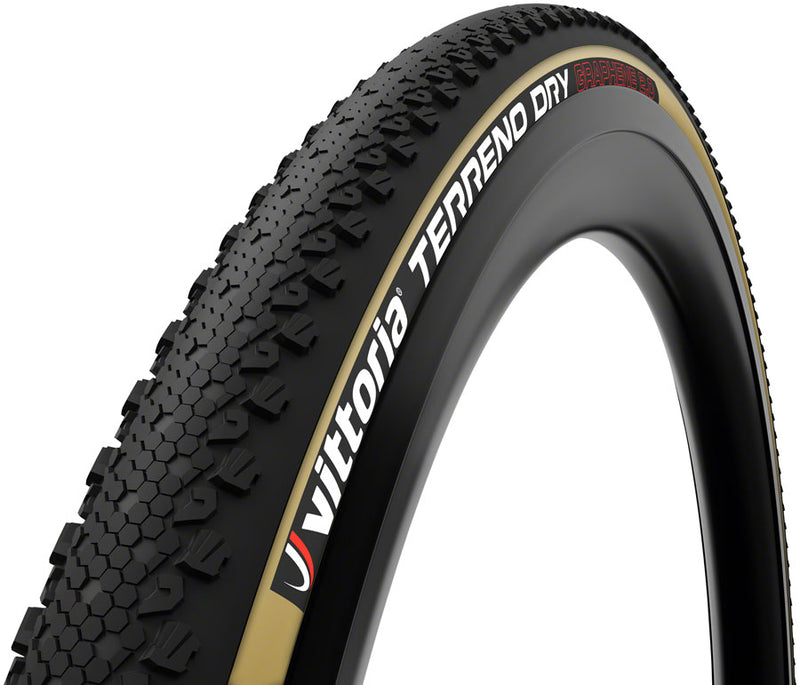 Vittoria Terreno Dry Tire - 700 x 47 Tubeless Folding Black/Tan G2.0