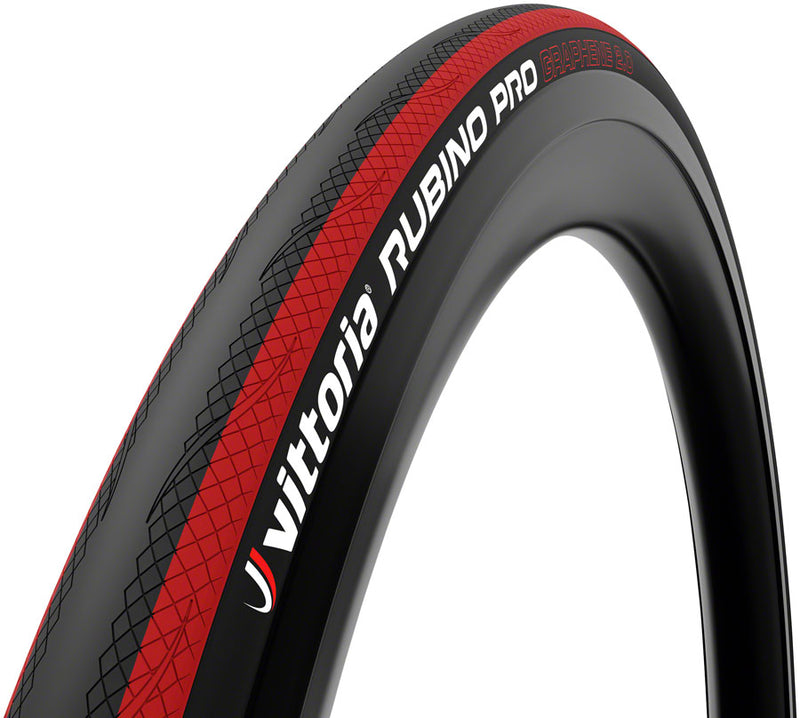 Vittoria Rubino Pro Tire - 700 x 25 Clincher Folding Black/Red G2.0