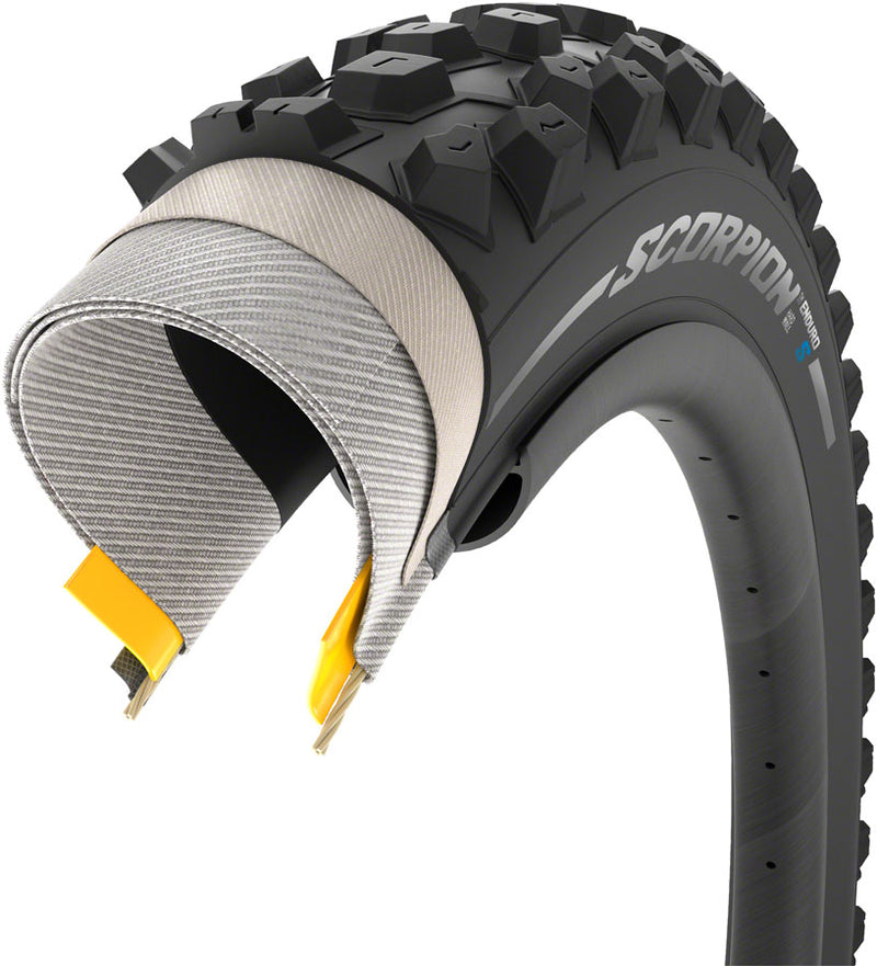 Pirelli Scorpion Enduro S Tire - 29 x 2.4 Tubeless Folding Classic Tan HardWall SmartGrip Gravity