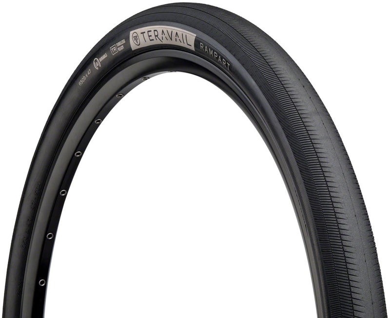 Teravail Rampart Tire - 650b x 47 Tubeless Folding BLK Light Supple Fast Compound