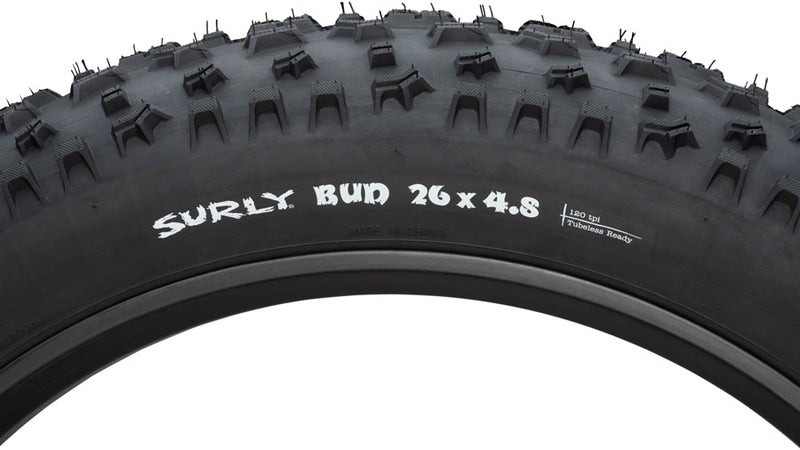 Surly Bud Tire - 26 x 4.8 Tubeless Folding Black 120tpi