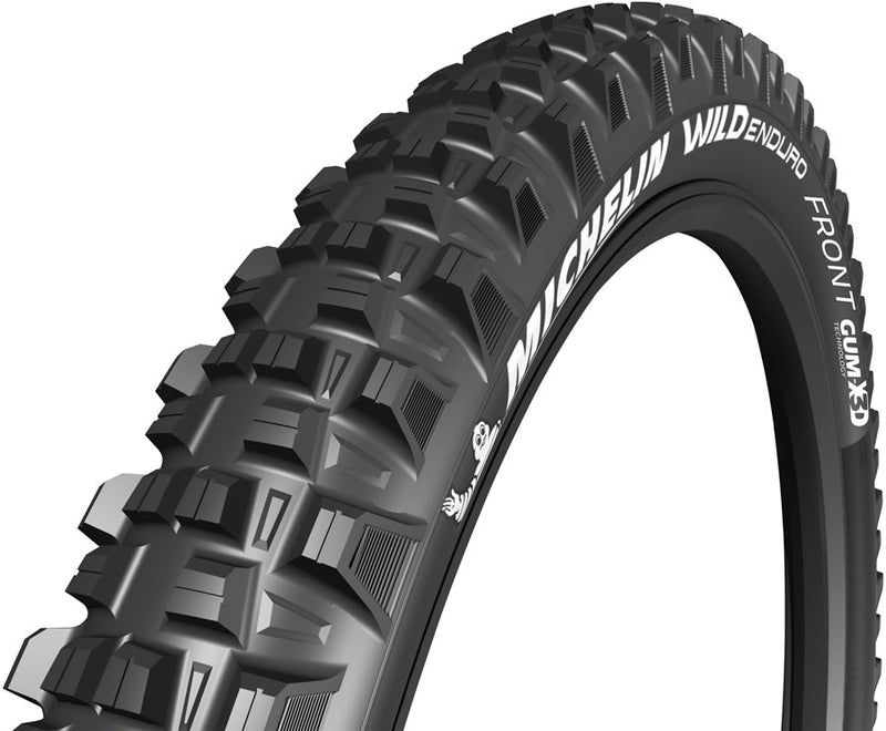 Michelin E-Wild Tire - 27.5 x 2.6 Tubeless Folding Gum-X Black Front Ebike