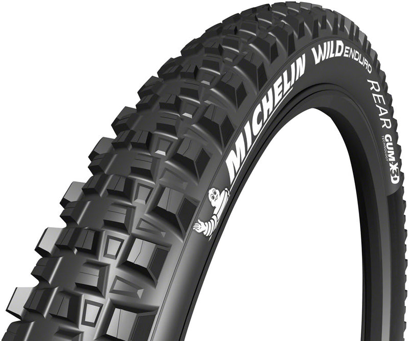 Michelin E-Wild Tire - 27.5 x 2.6 Tubeless Folding Gum-X Black Rear Ebike