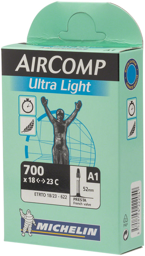 Michelin Aircomp Ultra Light Tube - 700 x 18 - 23mm 52mm Presta Valve
