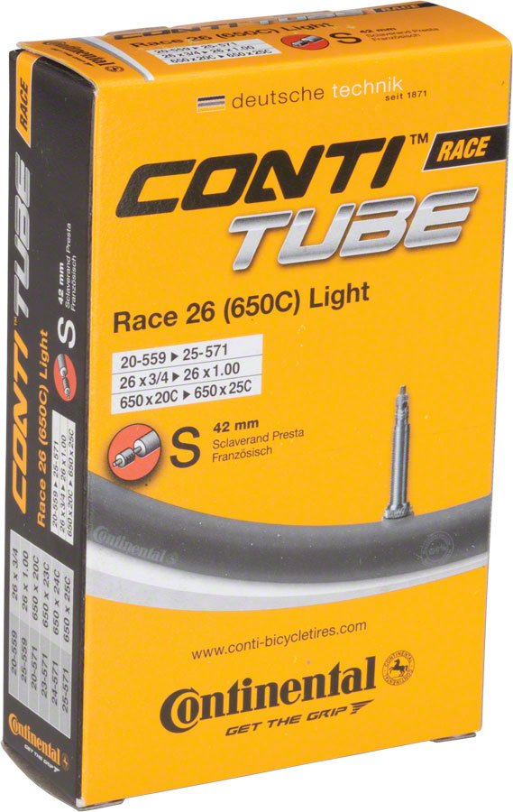 Continental Light Tube - 26 / 650c x 20 - 25mm 42mm Presta Valve