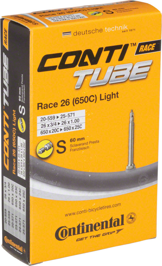 Continental Light Tube - 650 x 20 - 25mm 60mm Presta Valve