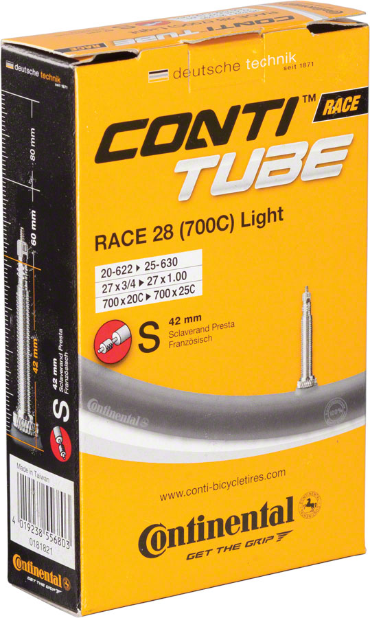 Continental Light Tube - 700 x 20 - 25mm 42mm Presta Valve