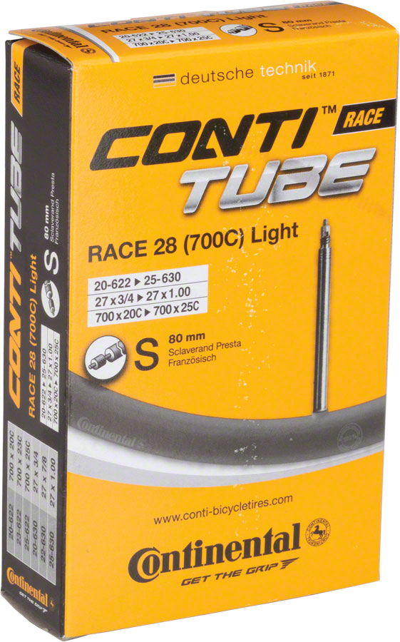 Continental Light Tube - 700 x 20 - 25mm 80mm Presta Valve