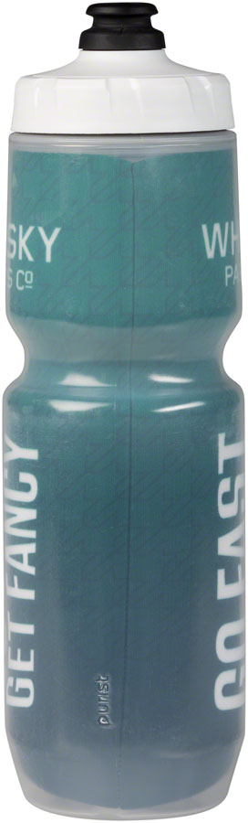 WHISKY Go Fast Get Fancy Purist Insulated Water Bottle - Green White 23oz