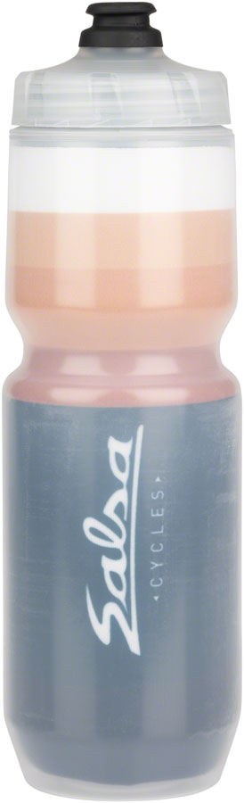 Salsa Latitude Purist Insulated Water Bottle - Black White w/ Stripes 23oz