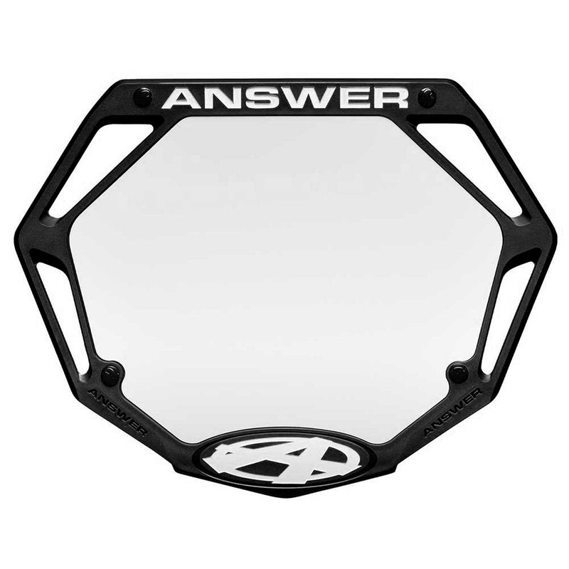 AnswerBMX 3D Number Plate Mini Black