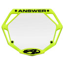AnswerBMX 3D Number Plate Mini Flo Yellow