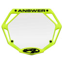 AnswerBMX 3D Number Plate Pro Flo Yellow