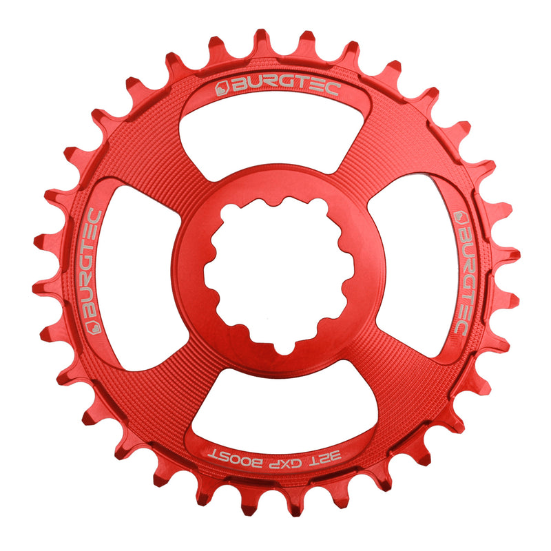 Burgtec GXP Boost 3mm Thick Thin Chainring 32T - Race Red