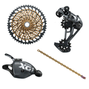 SRAM X01 Eagle Group set BLACK 10-52T 12 Speed Drivetrain With Gold Cassette