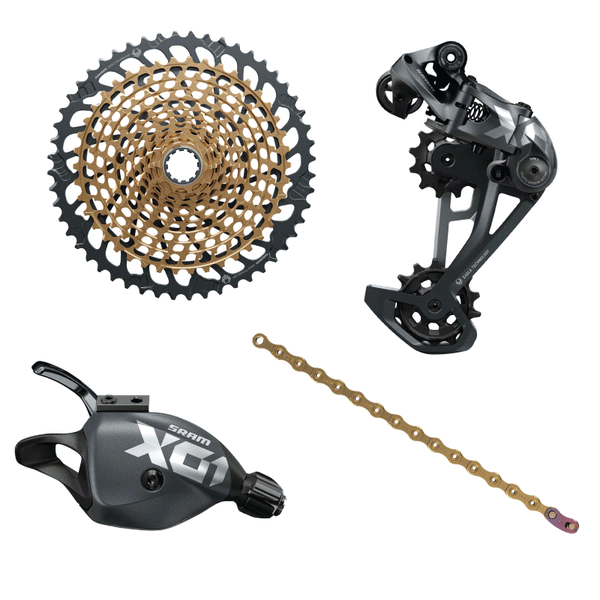 SRAM X01 Eagle Group set BLACK 10 52T 12 Speed Drivetrain With Gold Ca