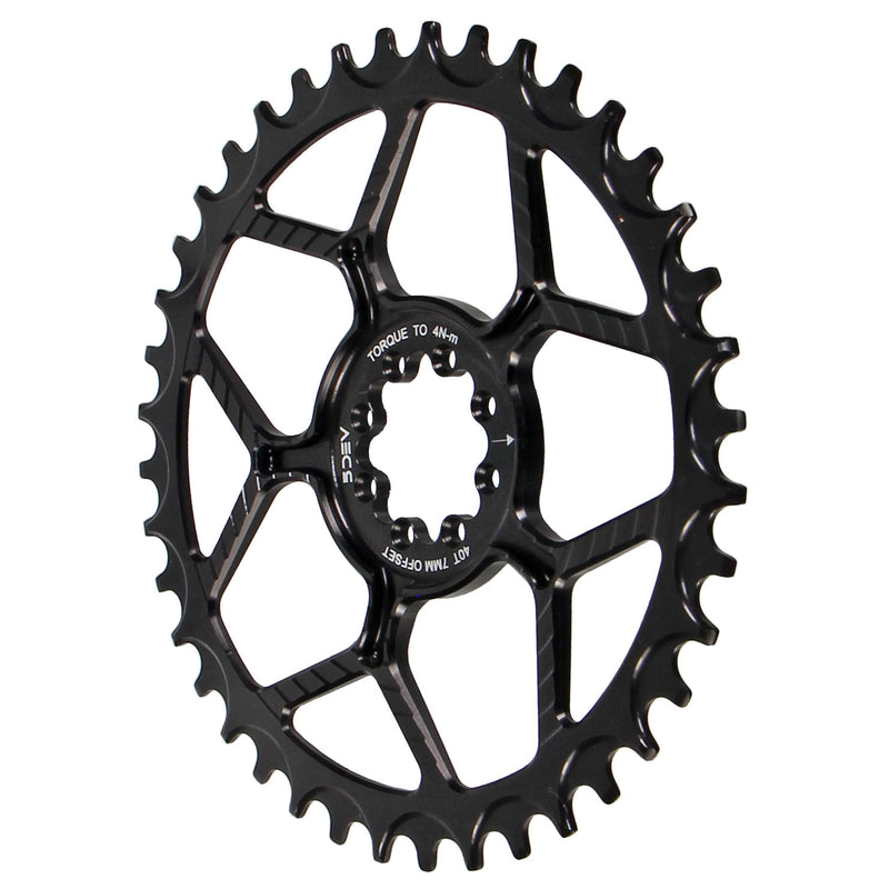 5Dev 7075 Road Chainring 8-Bolt Sram 40T - Black