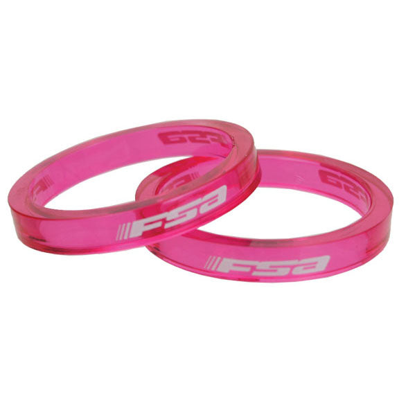 FSA PolyCarb Headset Spacer 1-1/8"x5mm Pink 10/Count