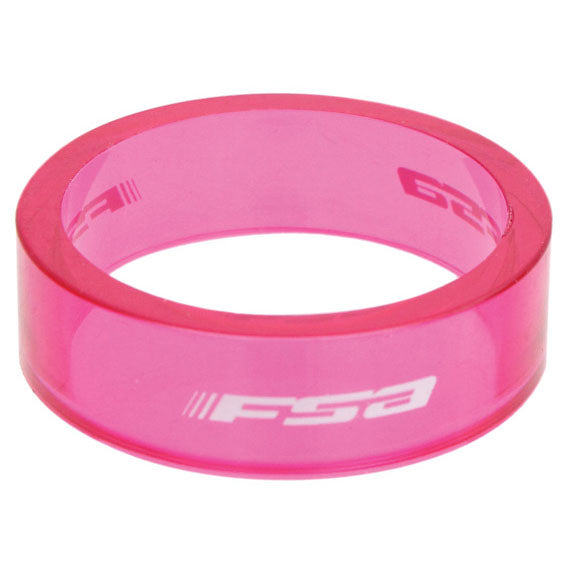 FSA PolyCarb Headset Spacer 1-1/8"x10mm Pink 10/Count