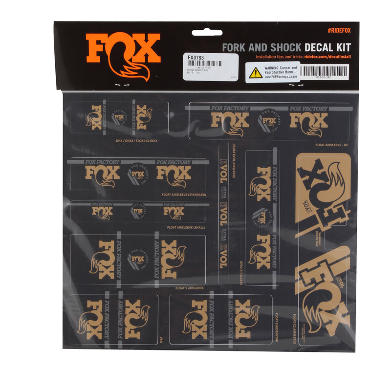 Fox Shox Heritage Decal Kit Gold