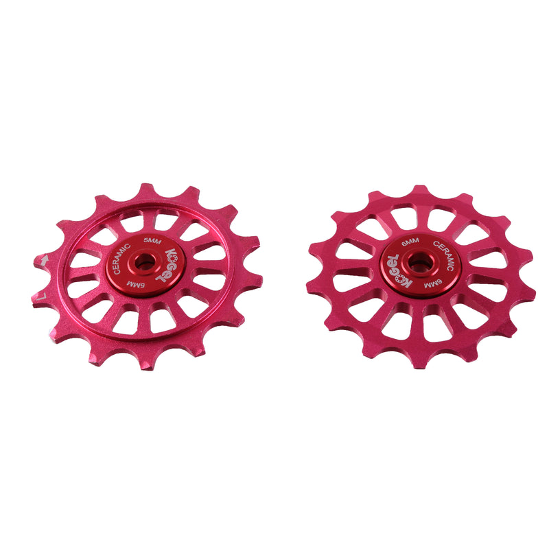 Kogel Bearings 14/14T Hybrid Ceramic Pulley Set SRAM 12 Cross - Red