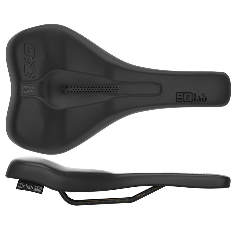 SQlab 610 Ergolux 2.0 CrMo Rail 140* Saddle Blk
