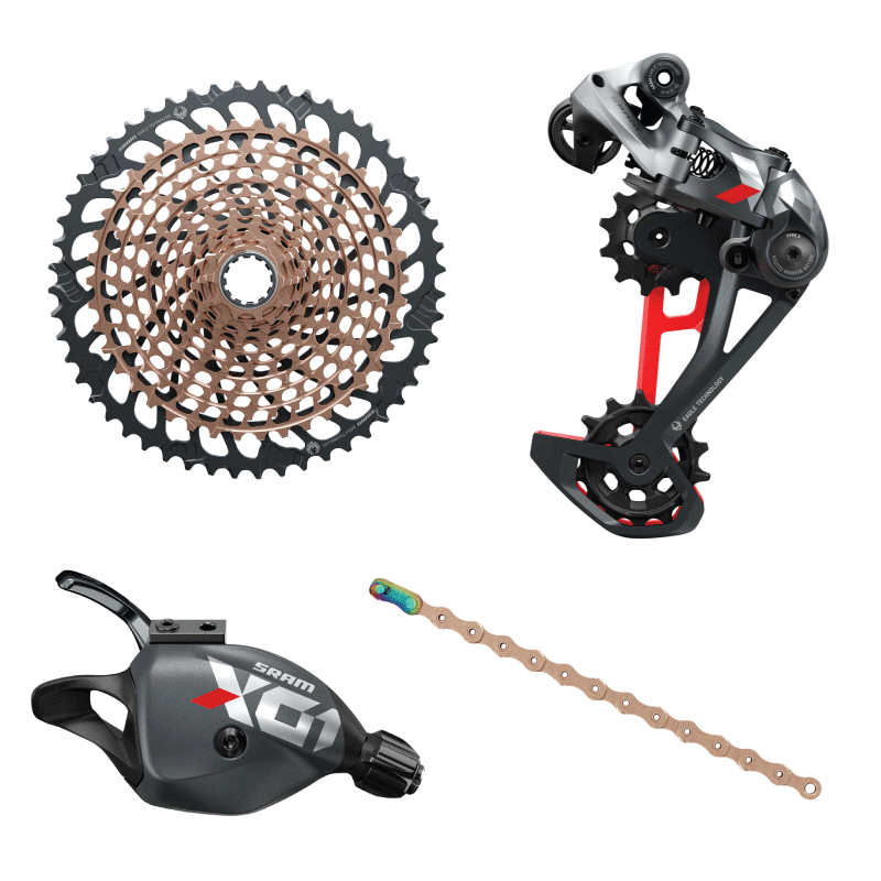 SRAM X01 Eagle Group set RED 10-52T 12 Speed Drivetrain With Copper Cassette